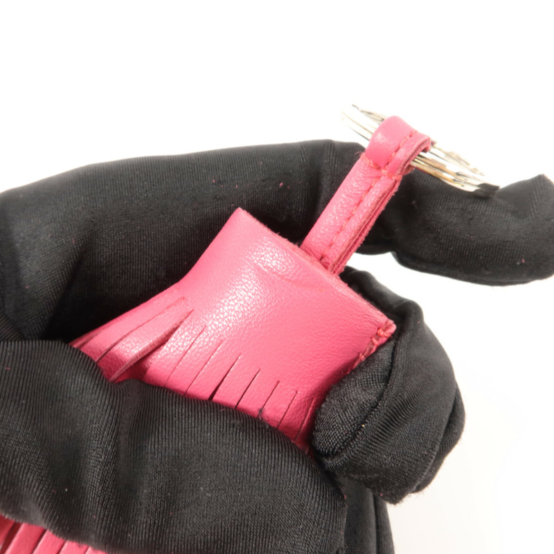 HERMES Milo皮革Carmen鎖匙扣Fuchsia-8