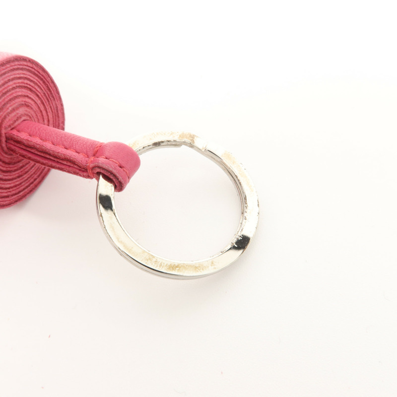 HERMES Milo皮革Carmen鎖匙扣Fuchsia-9