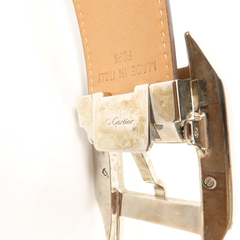 CARTIER 牛皮皮革Santos de Cartier Belt 105cm皮帶-10