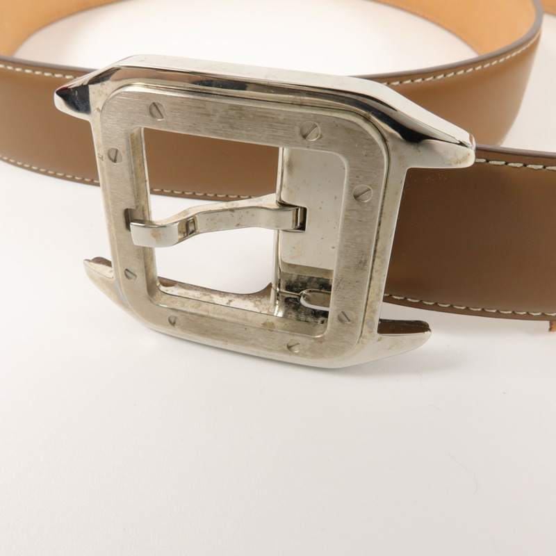 CARTIER 牛皮皮革Santos de Cartier Belt 105cm皮帶-15