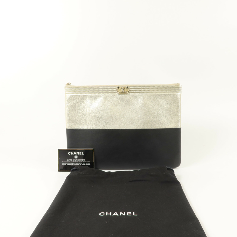 CHANEL 羊皮皮革Pouch手拿包-8