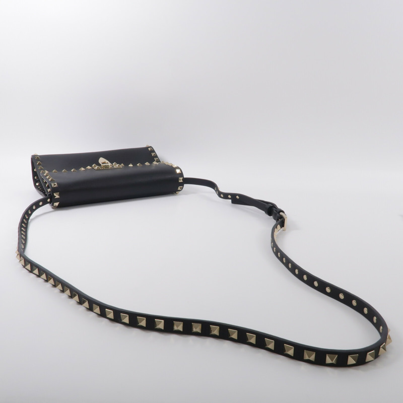 Valentino 牛皮皮革Rockstud Corssbody肩背袋-7