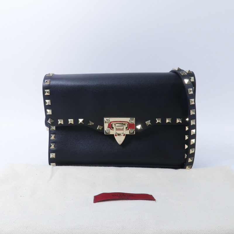 Valentino 牛皮皮革Rockstud Corssbody肩背袋-8