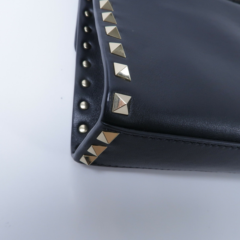 Valentino 牛皮皮革Rockstud Corssbody肩背袋-10
