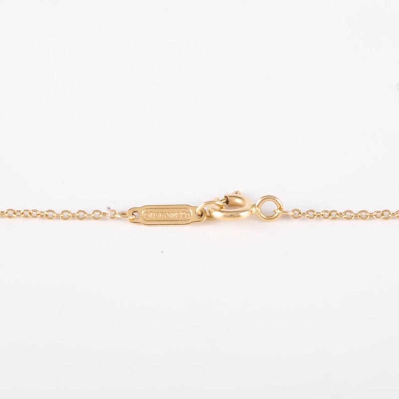 TIFFANY&CO 18K黃金Schlumberger系列四鑽紅寶石項鏈-4