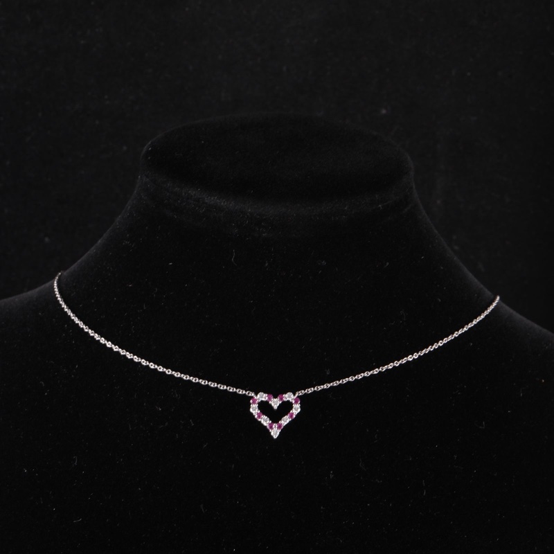 TIFFANY&CO 愛心吊墜項鏈鑽石pt950-1