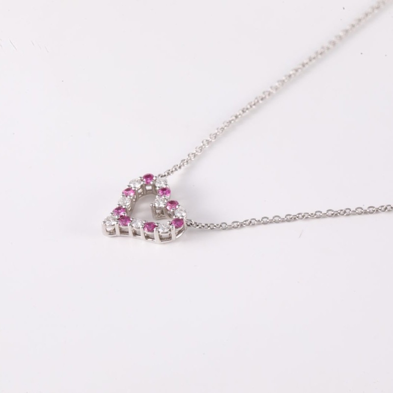 TIFFANY&CO 愛心吊墜項鏈鑽石pt950-2