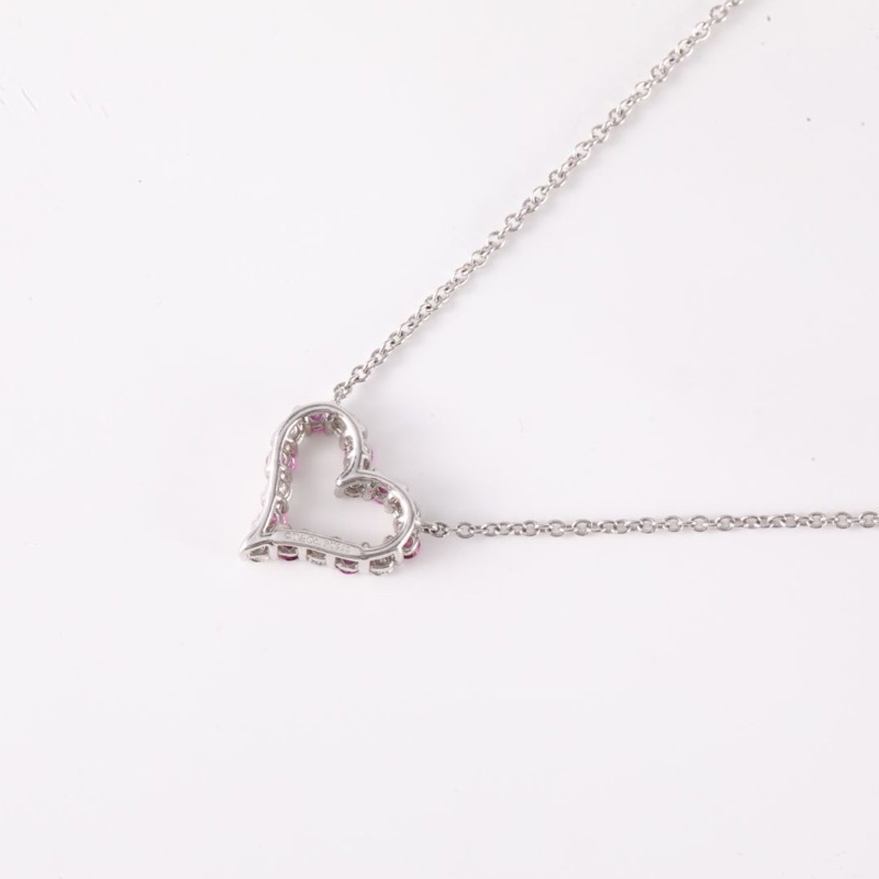 TIFFANY&CO 愛心吊墜項鏈鑽石pt950-3