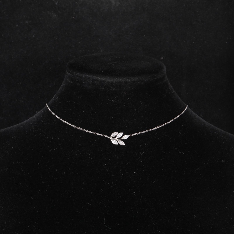 TIFFANY&CO 鑽石pt950TiffanyVictoria™維多利亞滿鑽樹枝項鏈-3