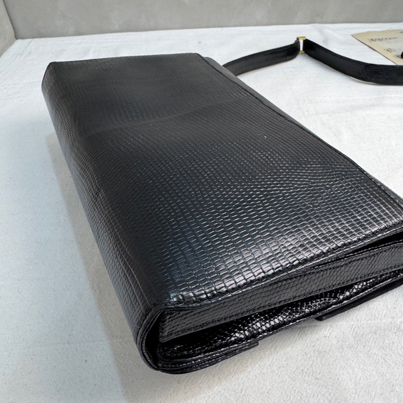 【赫蒂國際精品】 Gucci 黑色皮革翻蓋肩背包 vintage 二手 中古-13