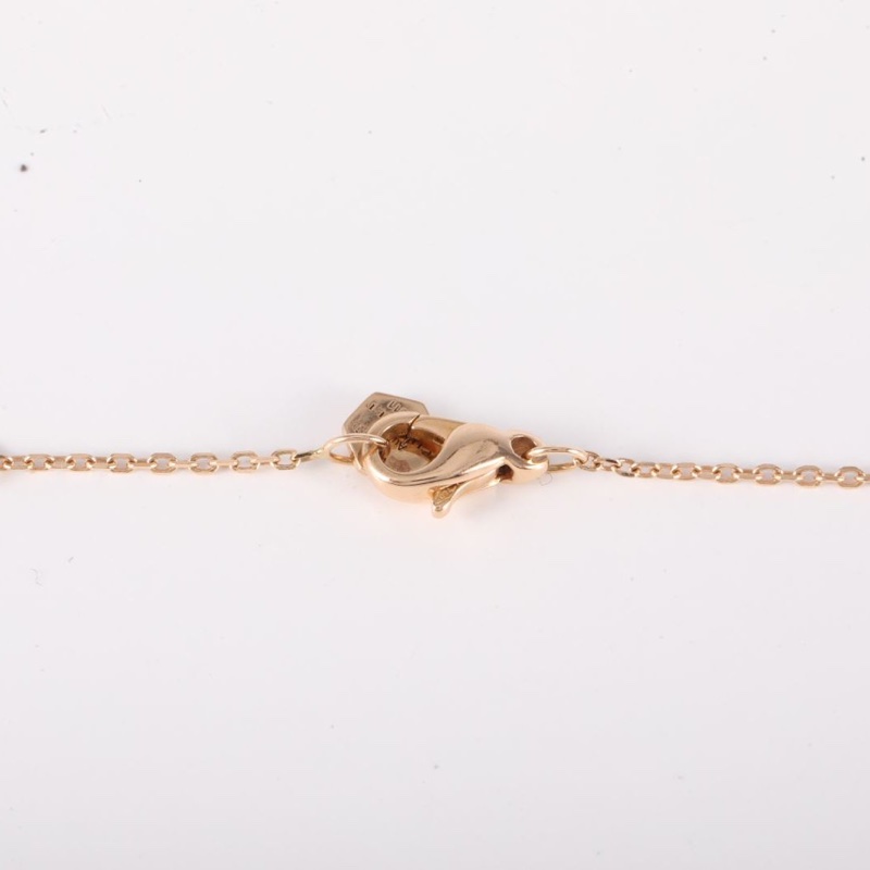 CHAUMET 18K玫瑰金鑽石BeeMyLove愛·巢蜂巢鑲鑽項鏈小號-4