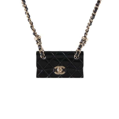 CHANEL 合金23CCF口蓋包包項鏈