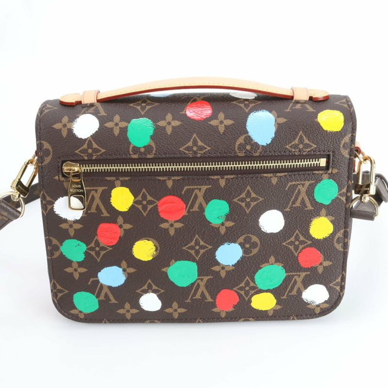 全新未使用 Louis Vuitton RFID 防盜網 Yayoi Kusama LV x YK Pochette Metis MM M46384 兩用單肩斜背包 女士-3