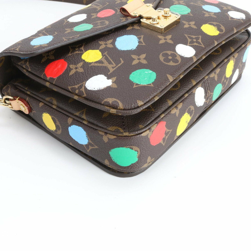 全新未使用 Louis Vuitton RFID 防盜網 Yayoi Kusama LV x YK Pochette Metis MM M46384 兩用單肩斜背包 女士-4