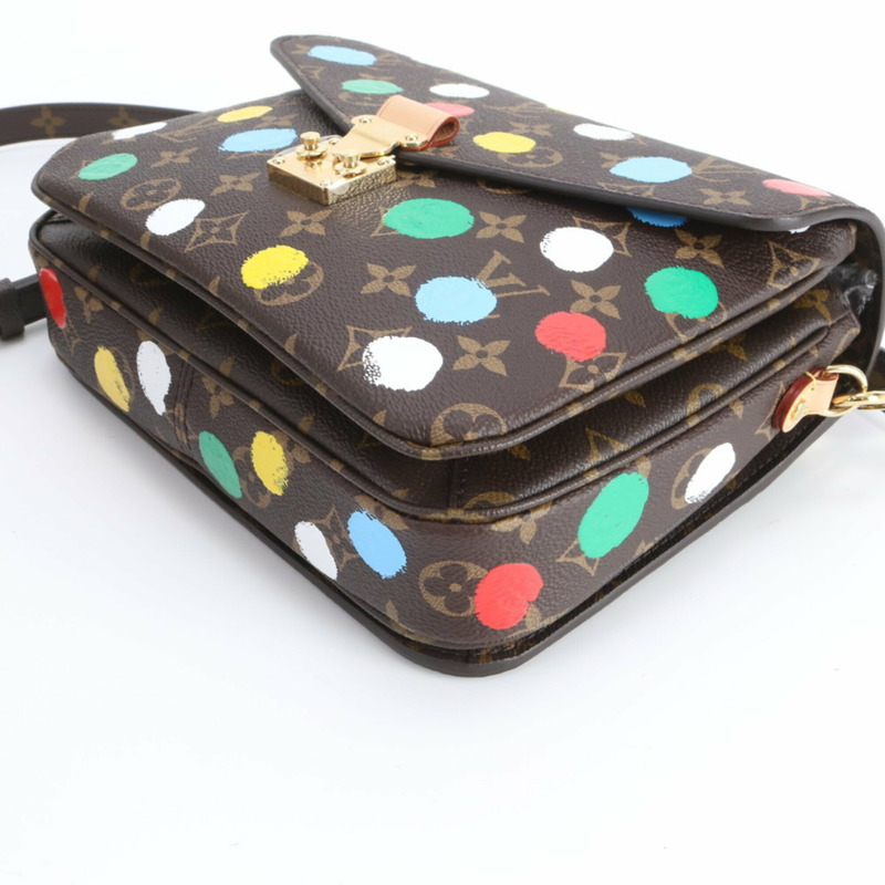 全新未使用 Louis Vuitton RFID 防盜網 Yayoi Kusama LV x YK Pochette Metis MM M46384 兩用單肩斜背包 女士-5