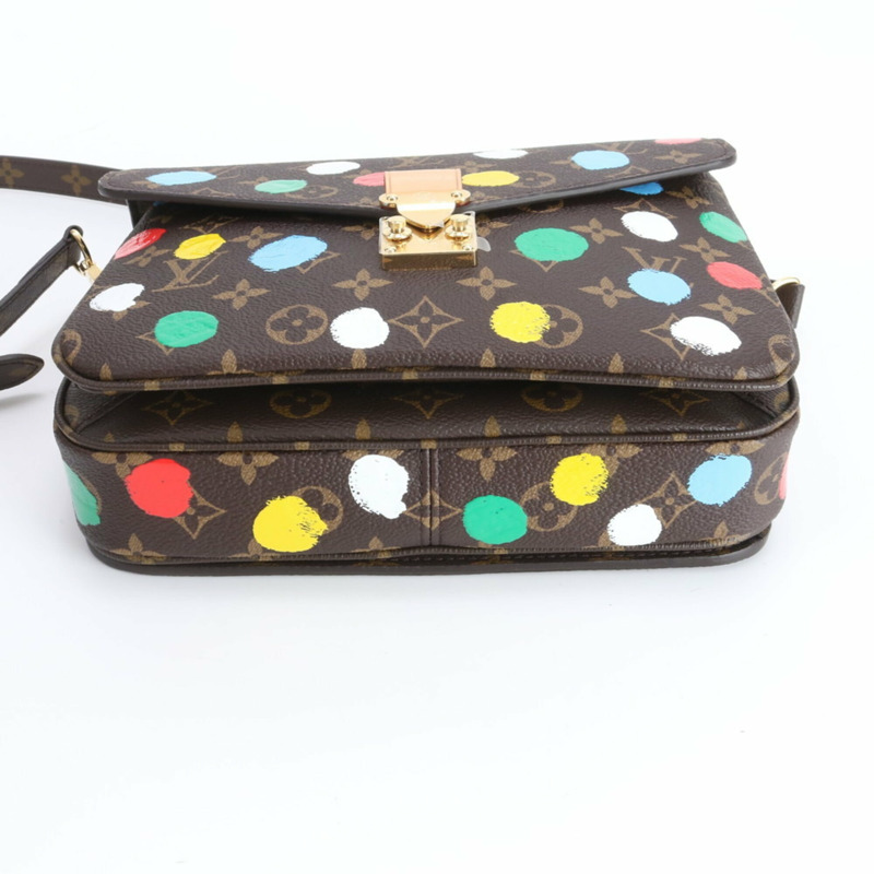 全新未使用 Louis Vuitton RFID 防盜網 Yayoi Kusama LV x YK Pochette Metis MM M46384 兩用單肩斜背包 女士-6
