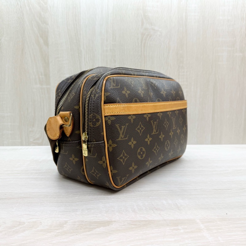 LV 原花雙層拉鍊Reporter PM 記者包 M45254-3
