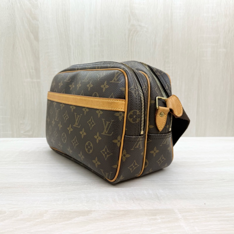 LV 原花雙層拉鍊Reporter PM 記者包 M45254-4