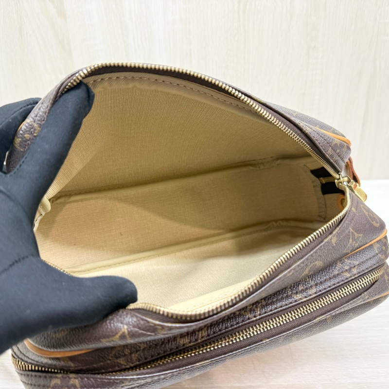 LV 原花雙層拉鍊Reporter PM 記者包 M45254-6