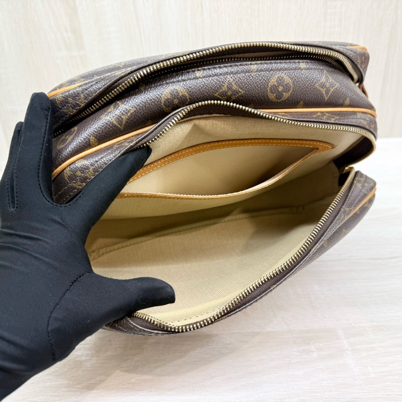 LV 原花雙層拉鍊Reporter PM 記者包 M45254-7