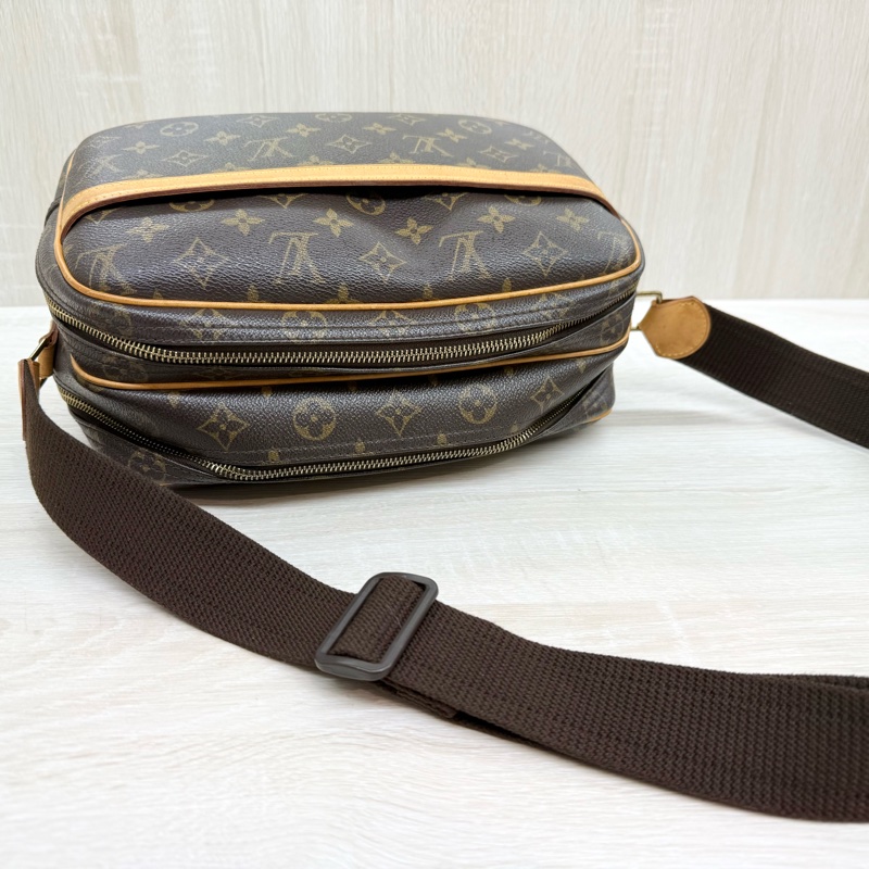 LV 原花雙層拉鍊Reporter PM 記者包 M45254-11