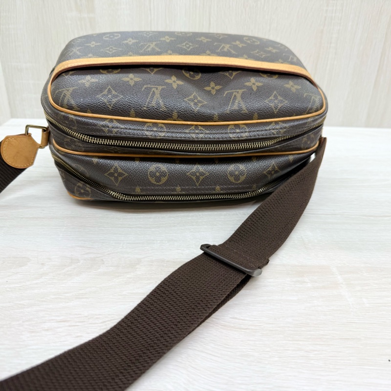 LV 原花雙層拉鍊Reporter PM 記者包 M45254-12