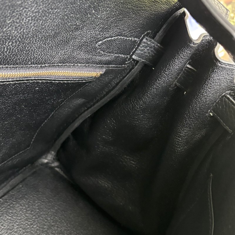 天菜 ::HERMES:: 黑金釦 BIRKIN 30 柏金包30公分 手提包 公事包-21