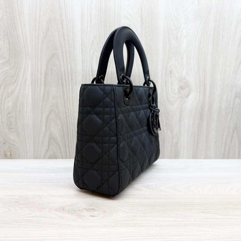 DIOR🖤黑色啞光皮LADY DIOR黛妃包M0538SLOI-4