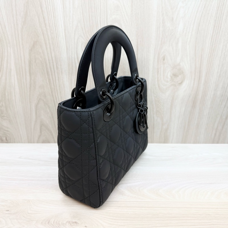 DIOR🖤黑色啞光皮LADY DIOR黛妃包M0538SLOI-5