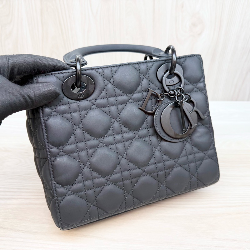 DIOR🖤黑色啞光皮LADY DIOR黛妃包M0538SLOI-11
