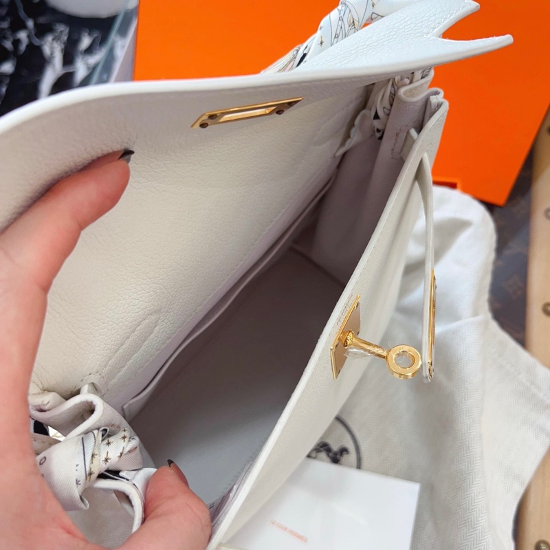✨全新🆕愛馬仕Hermes 純白色金扣 ado雙肩包 Z刻 稀有純白色 ❤️正品保障-5