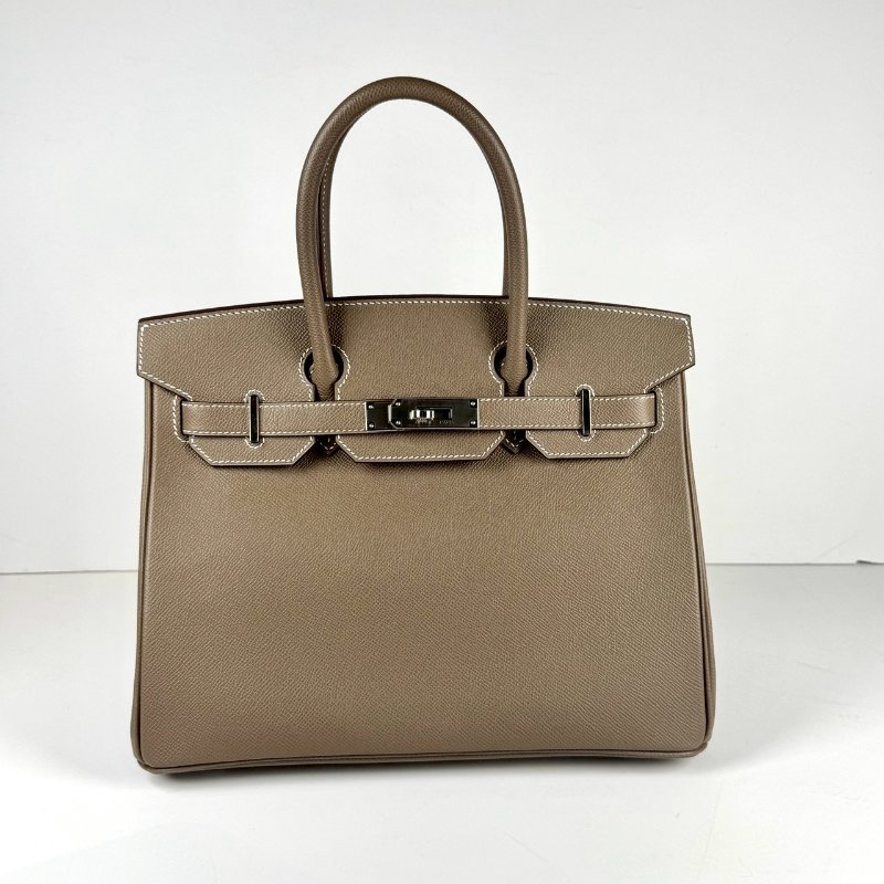 Hermes Birkin 30 18 etoupe 大象灰 銀釦 柏金包 U刻-1