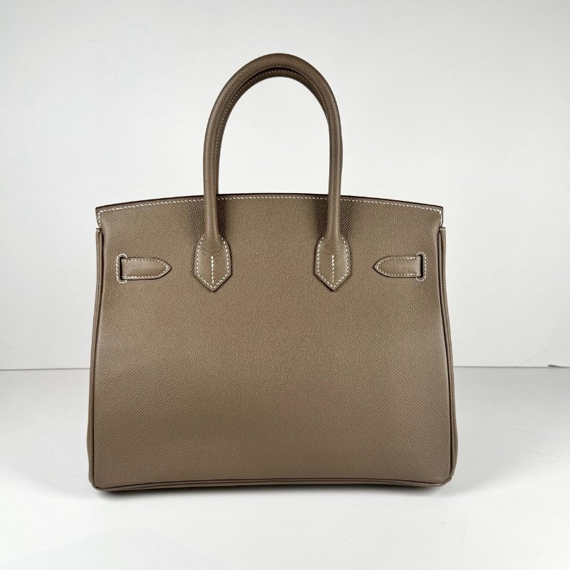 Hermes Birkin 30 18 etoupe 大象灰 銀釦 柏金包 U刻-2