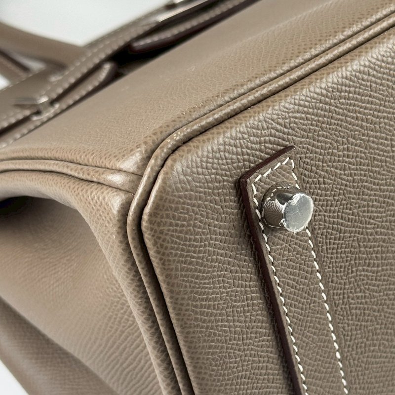 Hermes Birkin 30 18 etoupe 大象灰 銀釦 柏金包 U刻-5