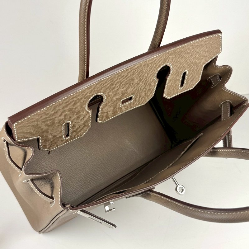 Hermes Birkin 30 18 etoupe 大象灰 銀釦 柏金包 U刻-7
