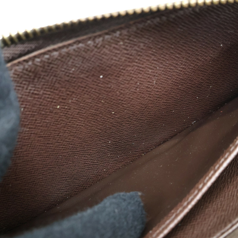棕色 棋盤格帆布 Zippy 拉鍊長夾【LOUIS VUITTON LV 路易威登】 N41661-4