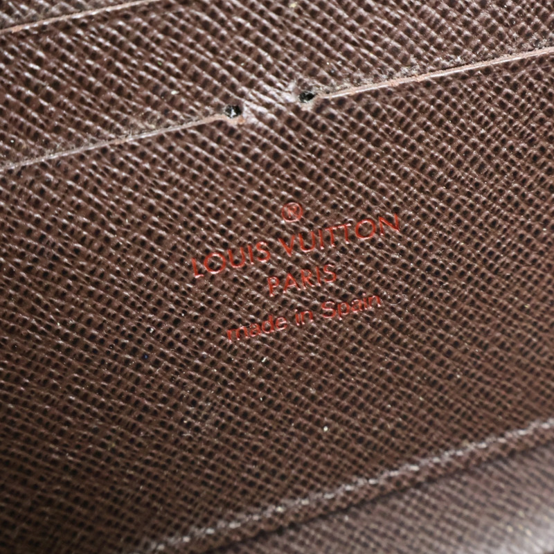 棕色 棋盤格帆布 Zippy 拉鍊長夾【LOUIS VUITTON LV 路易威登】 N41661-7