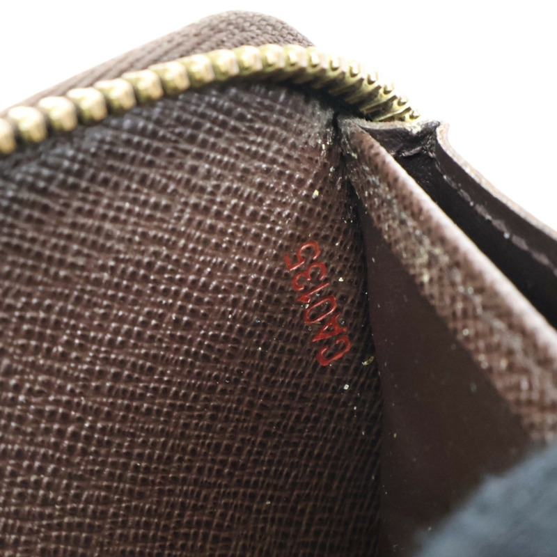 棕色 棋盤格帆布 Zippy 拉鍊長夾【LOUIS VUITTON LV 路易威登】 N41661-8