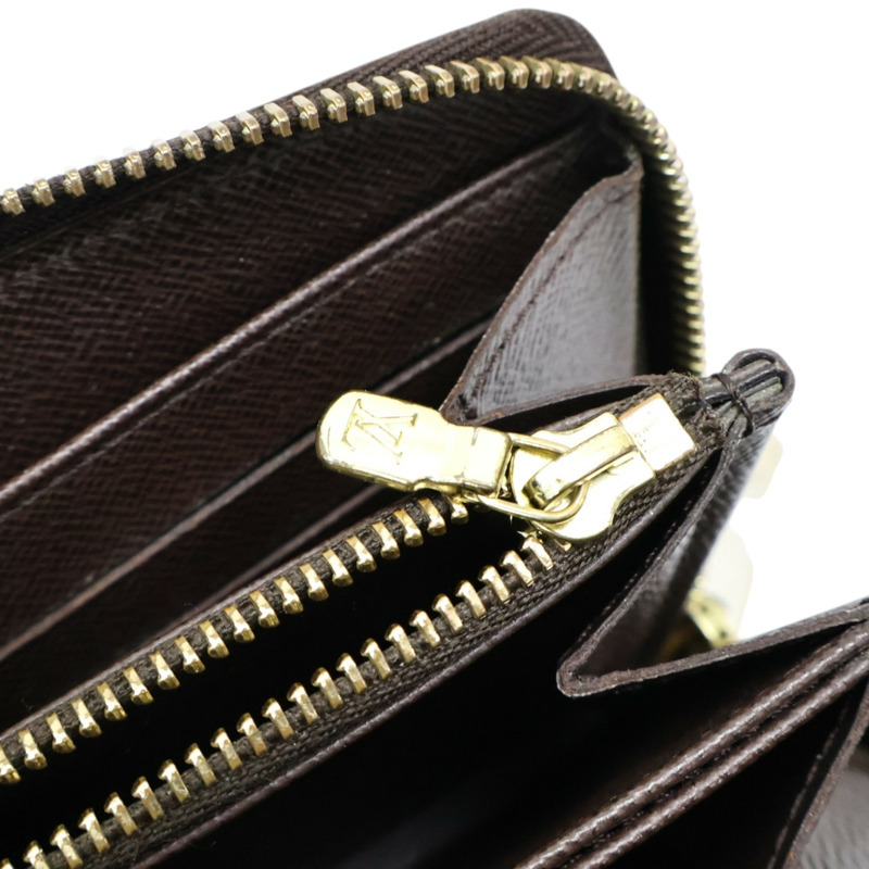 棕色 棋盤格帆布 Zippy 拉鍊長夾【LOUIS VUITTON LV 路易威登】 N41661-13