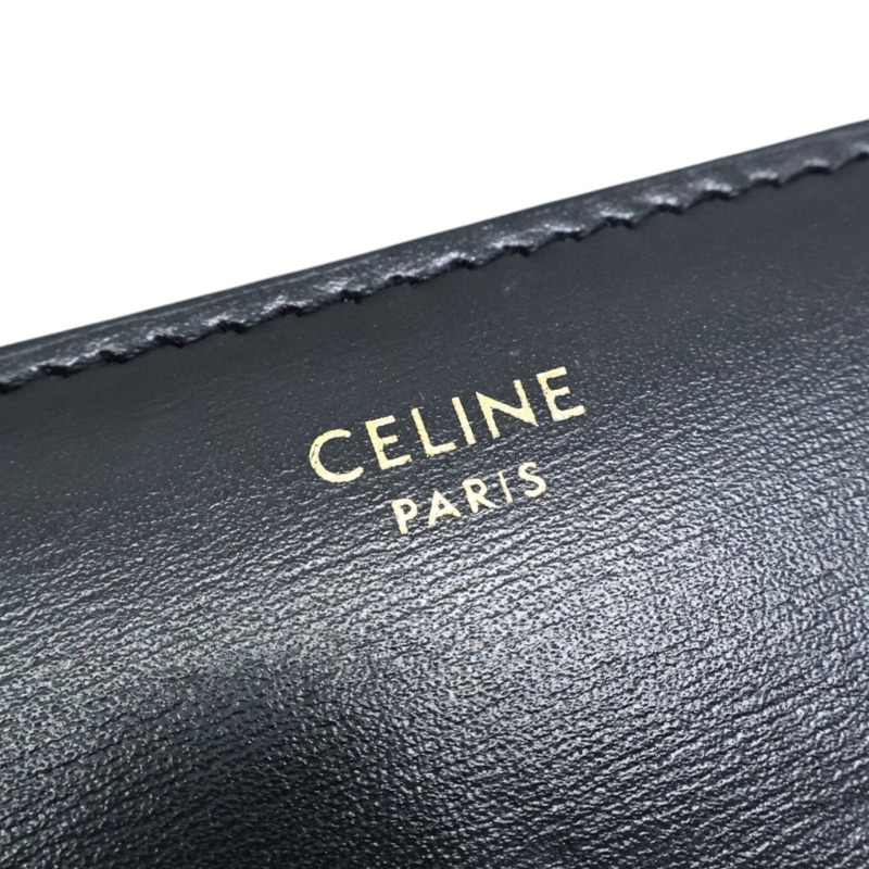 黑色牛皮 Small Flap Triomphe 三折 短夾【CELINE 賽琳】 10D783DPV.38NO-7