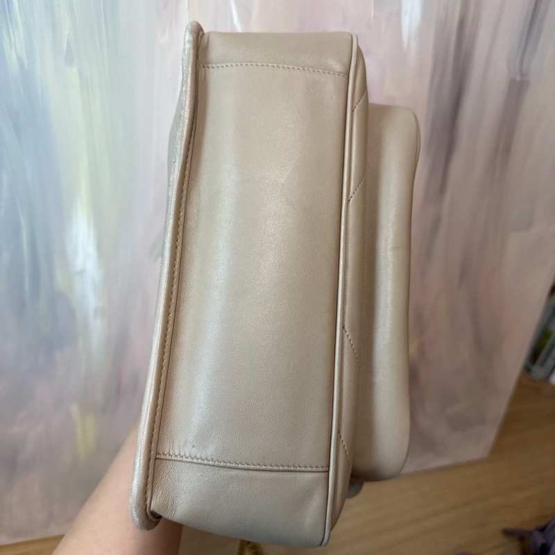 YSL Niki中號小羊皮奶茶色 可肩背斜背手提-8