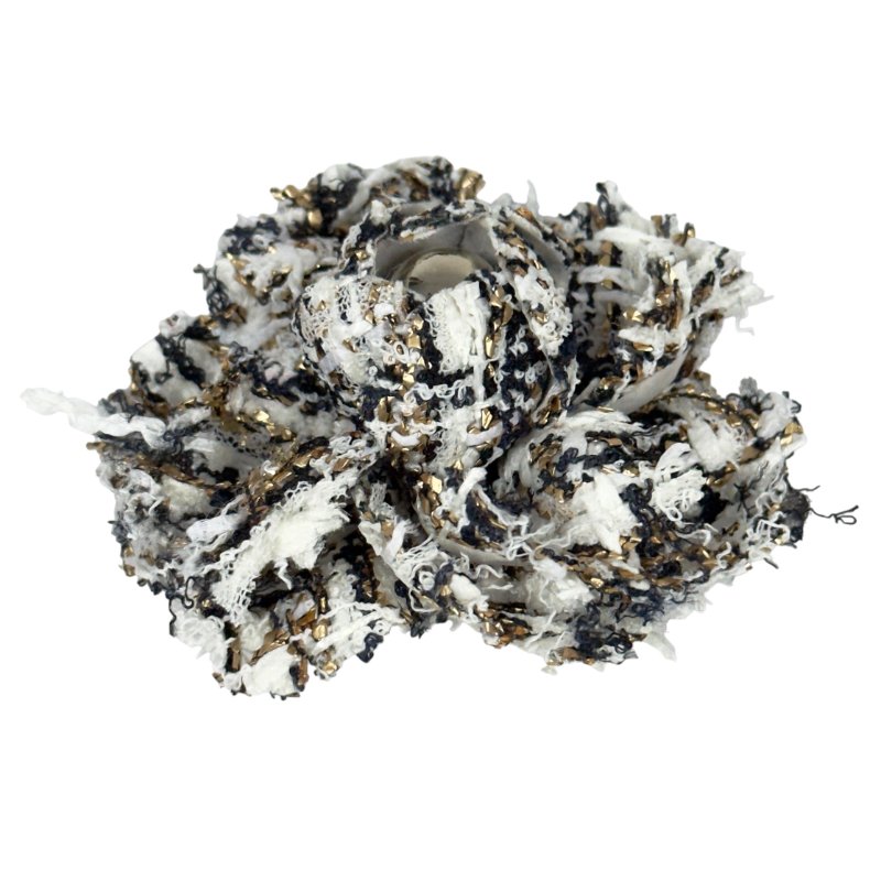 CHANEL 粗花呢 山茶花 胸針-4