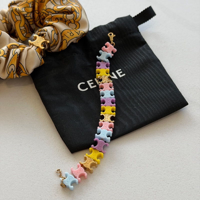 CELINE baby係列 Lisa 同款 凱旋門 馬卡龍色 手環 手鏈 手鍊 手飾-1