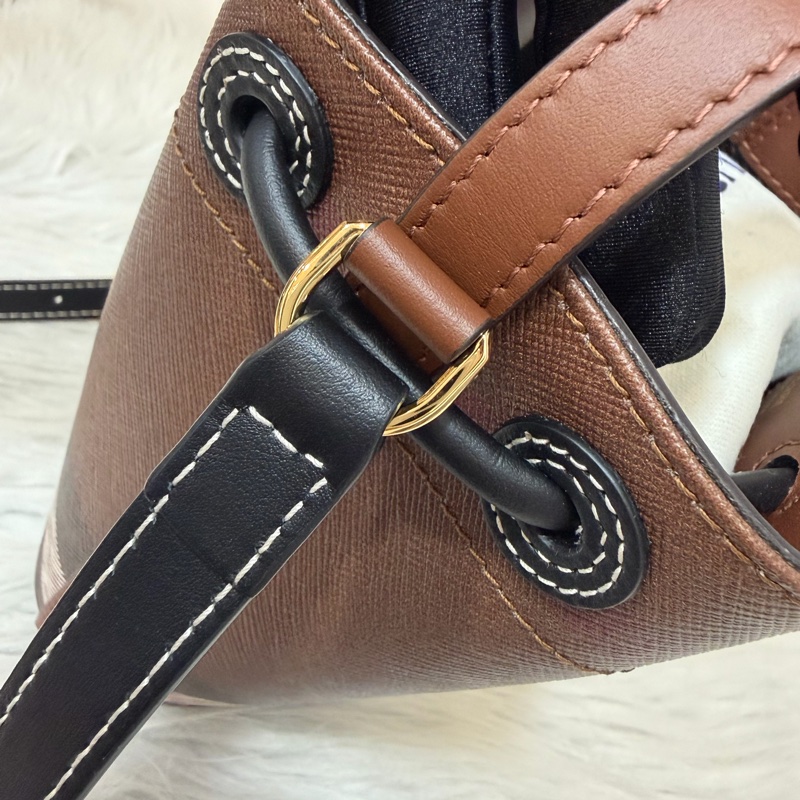 Burberry 8112238 經典格紋水桶包 手提包 側背包 斜背包-12