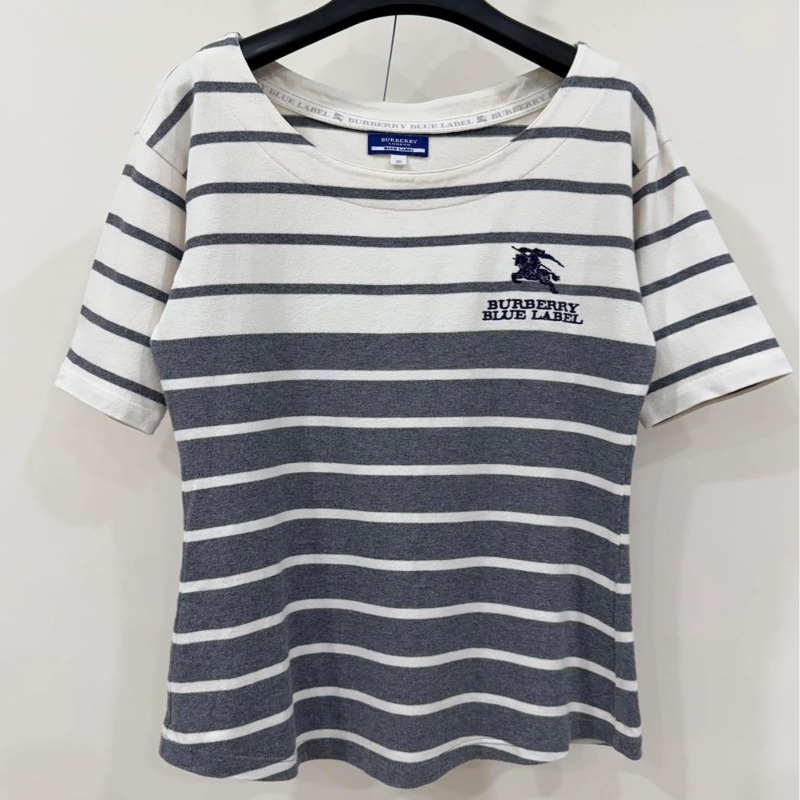 BURBERRY 藍標 刺繡大戰馬字母上衣-2