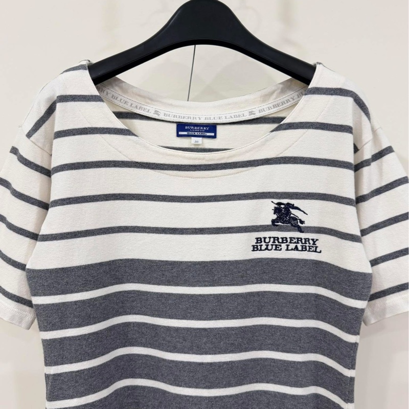 BURBERRY 藍標 刺繡大戰馬字母上衣-5