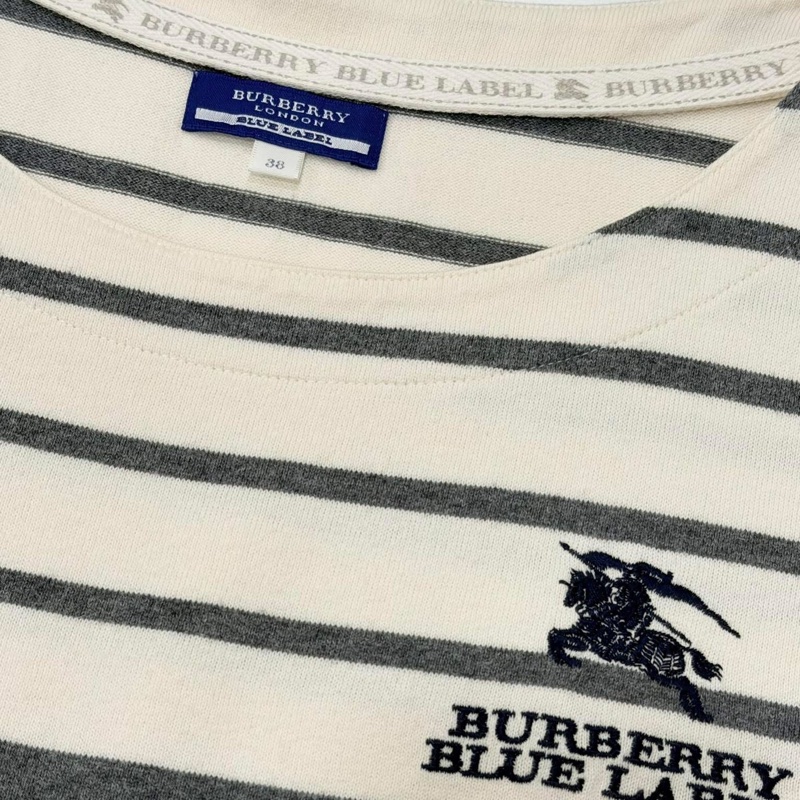BURBERRY 藍標 刺繡大戰馬字母上衣-7