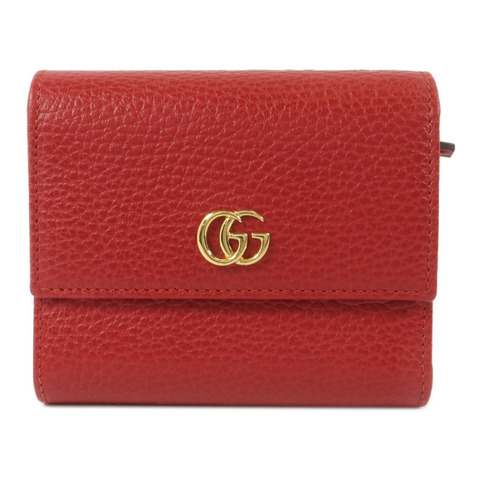 GUCCI 牛皮皮革Marmont Trifold Wallet錢包