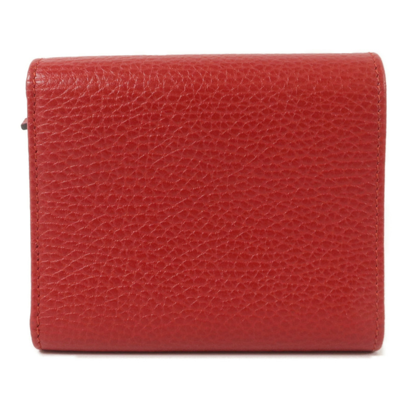 GUCCI 牛皮皮革Marmont Trifold Wallet錢包-1