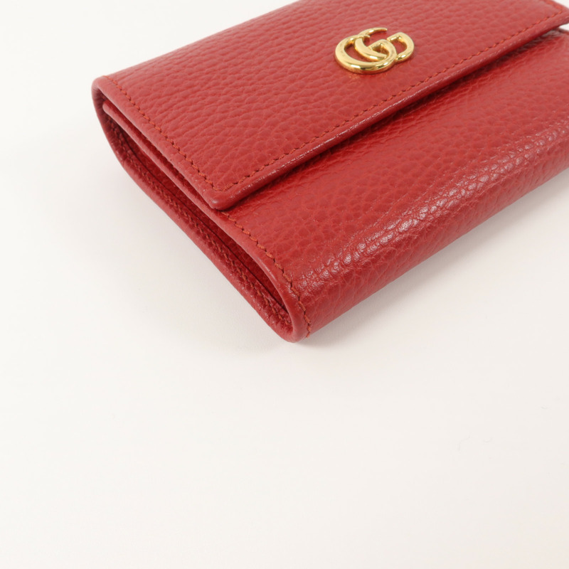 GUCCI 牛皮皮革Marmont Trifold Wallet錢包-11